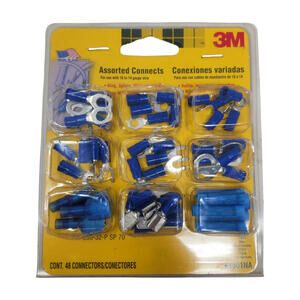 3M Blue Assorted Connectors Part Number 03801NA 48 Pack For 16-14 Gauge Wire
